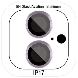 Захисне скло Metal Classic на камеру (у упак.) для Apple iPhone 17 (6.3) Фіолетовий / Light Purple