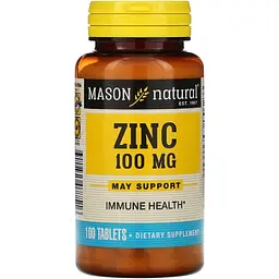 Цинк Mason Natural Zinc 100 мг 100 таблеток