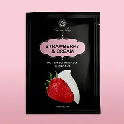 Лубрикант Strawberry & Cream Hot Effect, 10 мл Secret play 37-3610 103700 - мініатюра 2