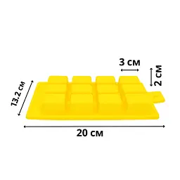 Форма для льоду силіконова з гербом України 20 x 13.2 см, Profsil Жовтий 86639 - мініатюра 6