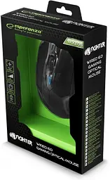 Миша Esperanza MX205 Fighter USB black blue (EGM205B)