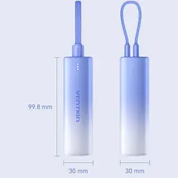 Універсальна мобільна батарея Vention 5000mAh 20W PD, USB-C In/Out, Lightning In/Out, with cable, Gradient Синій - мініатюра 2