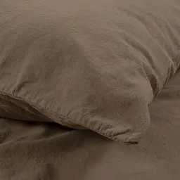 Постільна білизна Lotus Home Washed cotton - Kansas коричневий євро - мініатюра 3