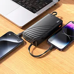 Універсальна мобільна батарея HOCO Night tide power bank with 4 cables J146A 20000mAh |1USB/1Type-C, 2A| - мініатюра 3