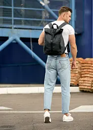 Чоловічий рюкзак ролл Sambag RollTop LZT чорний 41 x 30 x 16 см (24208001m) - мініатюра 2