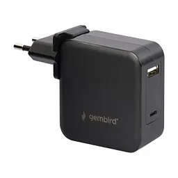 Зарядний пристрій Gembird 60W PD & QC, Type-C, USB-A (NPA-PD60-01)