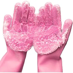 Рукавички для миття посуду Gloves for washing dishes Pink (11020) - мініатюра 2
