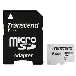 Карта пам'яті Transcend 64GB microSDXC class 10 UHS-I U1 (TS64GUSD300S-A)