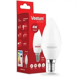 Лампочка Vestum C37 4W 4100K 220V E14 (1-VS-1307)
