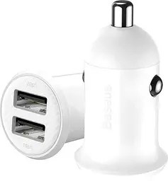 Автомобільний зарядний пристрій Baseus Grain Pro 4.8A 2USB, білий (CCALLP-02) - мініатюра 4