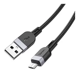Кабель синхронізації Hoco X109 Silicone USB to MicroUSB 2.4A 3 м Black (35928_3605834) - мініатюра 6