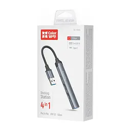 Концентратор ColorWay USB-A 4-в-1 USB2.0х3/USB3.0 (CW-HUB05) - мініатюра 10