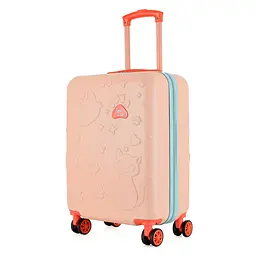 Валіза дитяча Semi Line 20 дюймів (S) дюймів (S) Pink/Blue, ABS пластик, 4 колеса 360°, ручна поклажа, 34 л, для дітей, персиковий/блакитний