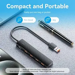 Концентратор Vention USB to 4xUSB 3.2 Gen2 + USB-C 10Gbps 0.15m black (CHOBB) - мініатюра 2