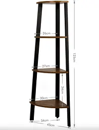 Етажерка Leobert Wooden кутова в стилі Loft - мініатюра 2