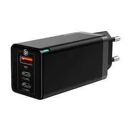 Мережевий зарядний пристрій Baseus GaN2 Pro Quick Charger 1 USB + 2Type-C 65W CCGAN2P-B01 Black - мініатюра 4