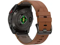 Смарт-годинник Garmin Fenix 8 Pro 51 mm AMOLED Carbon Gray DLC Titanium with Chestnut Leather Band (010-03199-40) - мініатюра 4