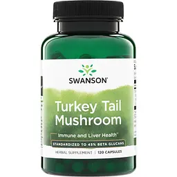 Екстракт гриба траметес різнокольоровий Swanson Turkey Tail Mushroom 500 mg 120 капсул
