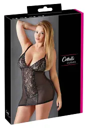 Сорочка Cottelli Curves Lingerie, 2XL (чорний) - мініатюра 7