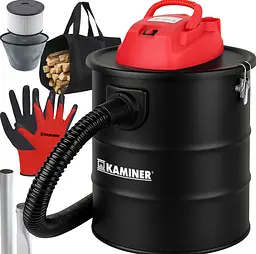 Пилосос для золи Kaminer ODK006-15L 26239, 1200 Вт, 15 л, HEPA + тканинний фільтр, функція повітродувки, нержавіюча сталь