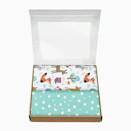 Пелюшки дитячі багаторазові Cosas Wood Animals CS1 2 шт 80х100 см (Бязь_ЗвіріМухомори_ЗорепадМ'ята) - мініатюра 2