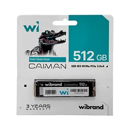 Накопичувач SSD M.2 Wibrand Caiman 512GB NVMe 2280 PCIe 3.0 3D NAND - мініатюра 2