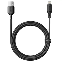Дата кабель Baseus Silky Series OS Fast Charging USB to Lightning 2.4A (1m) (P1037770) Cluster Black - мініатюра 3