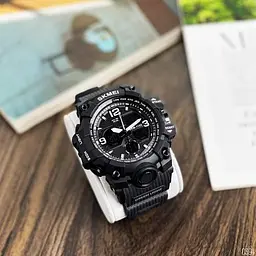 Чоловічий наручний годинник 1155 Black Skmei acs0030852 - мініатюра 4