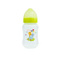 Пляшечка для годування з широким горлом та силіконовою соскою Baby Team 1002 зелений 250 мл