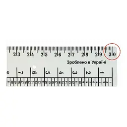 Лінійка Закрійника AS-0609, К-9050 колір білий, пластикова, 30 см - мініатюра 2