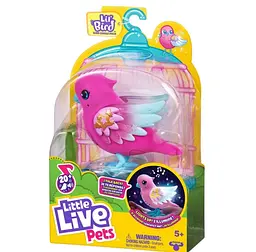 Говорлива пташка Little Live Pets Moose Скайлер, рожева (26402) - мініатюра 6