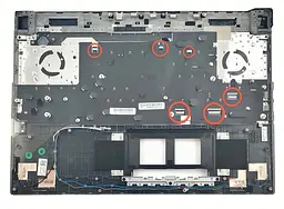 Топкейс ноутбука / верхня панель та клавіатура для ноутбука Asus ROG Strix Scar 17 G733QS (90NR0591-R31UA0) Оригінал від Asus, Верхня панель клавіатури - мініатюра 2