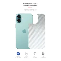 Плівка захисна Armorstandart for Back Panel Apple iPhone 16 Plus Carbone Silver (ARM79606) - мініатюра 2