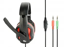 Навушники ігрові Gembird GHS-03 Black/Red з мікрофоном - мініатюра 2