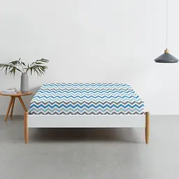 Простирадло на резинці Cosas Grey Zigzag CS2 160х200х20 см (ZigGreyBlue_160х200x20) - мініатюра 2