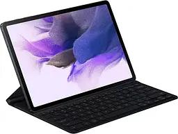 Чохол-клавіатура Samsung Book Cover Keyboard Slim для Galaxy Tab S7 FE 12.4 (T730/T733/T735/T736) / Tab S7+ 12.4 (T970/T795/T976) / Tab S8+ 12.4 (X800/X806) Black ENG/UKR (EF-DT730BBRGRU) - мініатюра 2