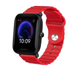 Ремінець BeWatch для Amazfit BIP/Bip Lite/Bip U/Pro/Mini/GTS/GTS 2 (E)/GTR 42мм силіконовий 20 мм Wave Червоний (1010704) - мініатюра 5