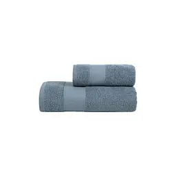 Рушник махровий Lotus Home - Dena navy сіро-синій 50x90 - мініатюра 6