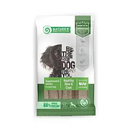 Функціональні ласощі для собак Nature's Protection Healthy Skin & Coat з м'ясом птиці, 160 г