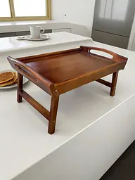 Складаний кавовий столик для сніданку в ліжко 42×28×17 см №1 - мініатюра 5