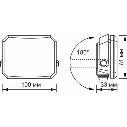 Світлодіодний прожектор Videx F3 20W 5000K Black (VLE-F3-0205B) [144820] - мініатюра 5