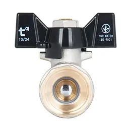 Кран кульовий Thermo Alliance Base 1/2" ВВ прямий, PN40, метелик SD602W15 - мініатюра 7