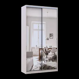Шафа купе Doros Сіті Лайт Кашемір 2 Дзеркала 120х45х225 (80736344) - мініатюра 3