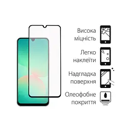 Скло захисне Dengos Full Glue Samsung Galaxy A26 5G (black) (TGFG-386) - мініатюра 2