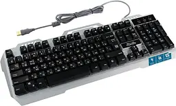 Клавіатура мультимедійна Defender Metal Hunter GK-140L (срібляста) - мініатюра 4