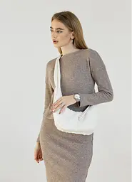 Сумка жіноча Sambag HOBO S DOLLY Біла 30 х 13 х 8 см (53100808) - мініатюра 2
