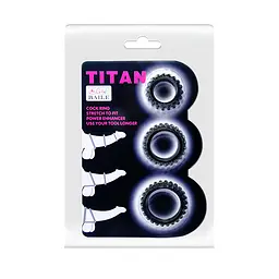 Ерекційні кільця Titan Cock Ring Set Pink - мініатюра 2