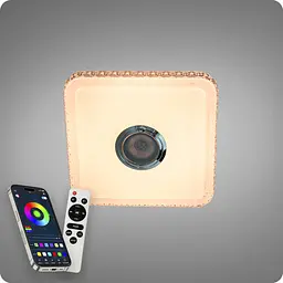 Люстра світлодіодна 517 Dlight RGB з пультом і колонкою 45Вт Білий (02168) - мініатюра 7