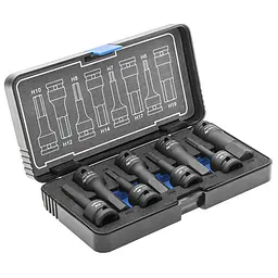 Набір ударних головок Hoegert Hex Cr-Mo 1/2" 8 шт