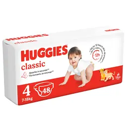 Підгузки Huggies Huggies Classic 4 (7-18 кг) Jumbo 48 шт (5029053586335) - мініатюра 2